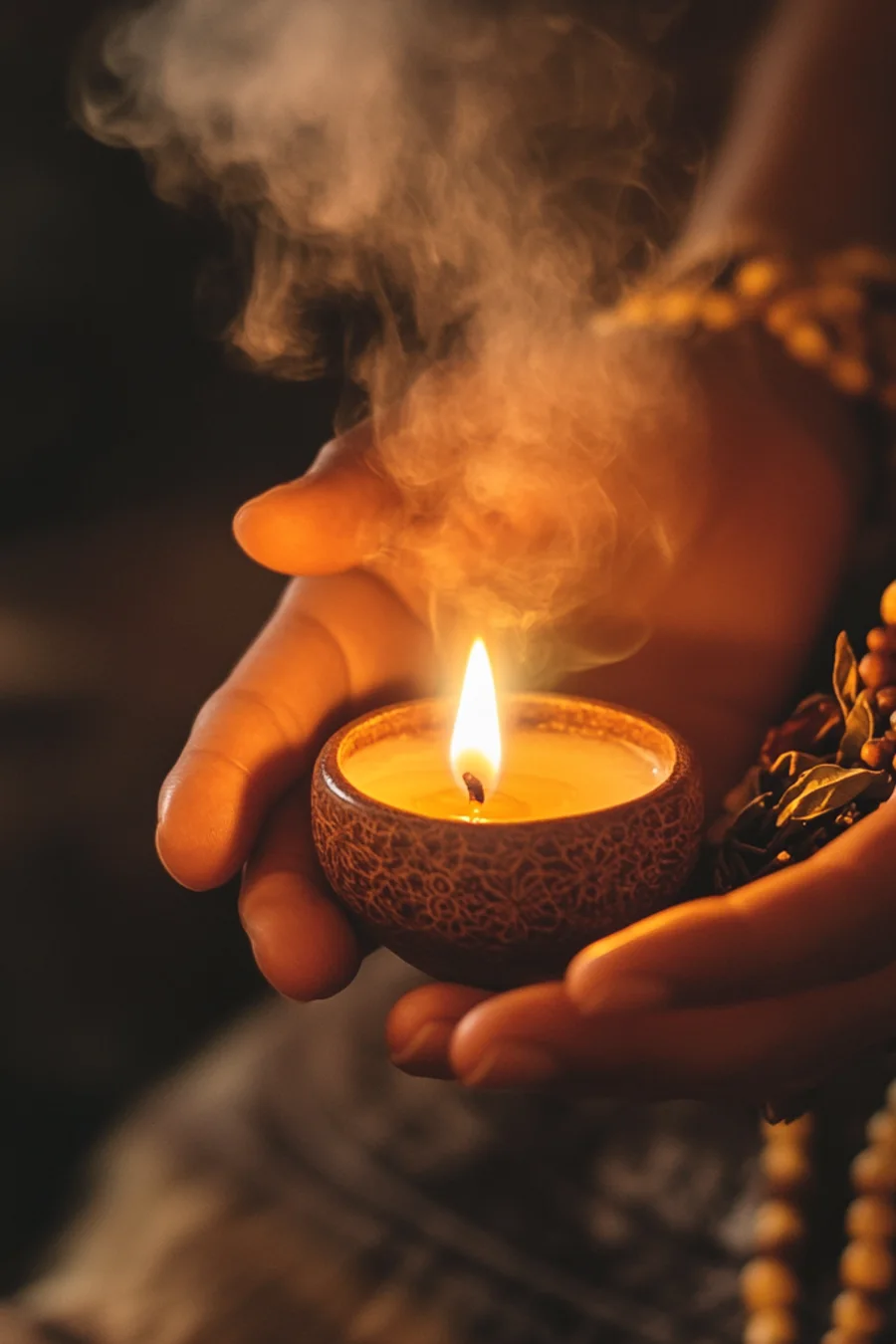 Don Jacinto Nahual, curandero de Catemaco, atendiendo consultas espirituales para la comunidad de Downey, California