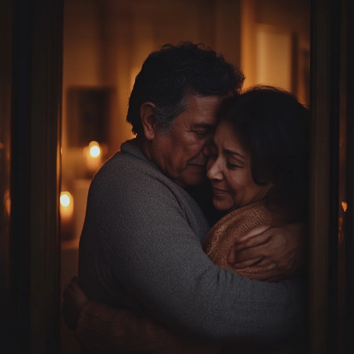 Reencuentro emotivo de una pareja madura que vuelve a estar junta tras un trabajo de regreso de pareja de la tradición de Catemaco, Don Jacinto Nahual Los Ángeles